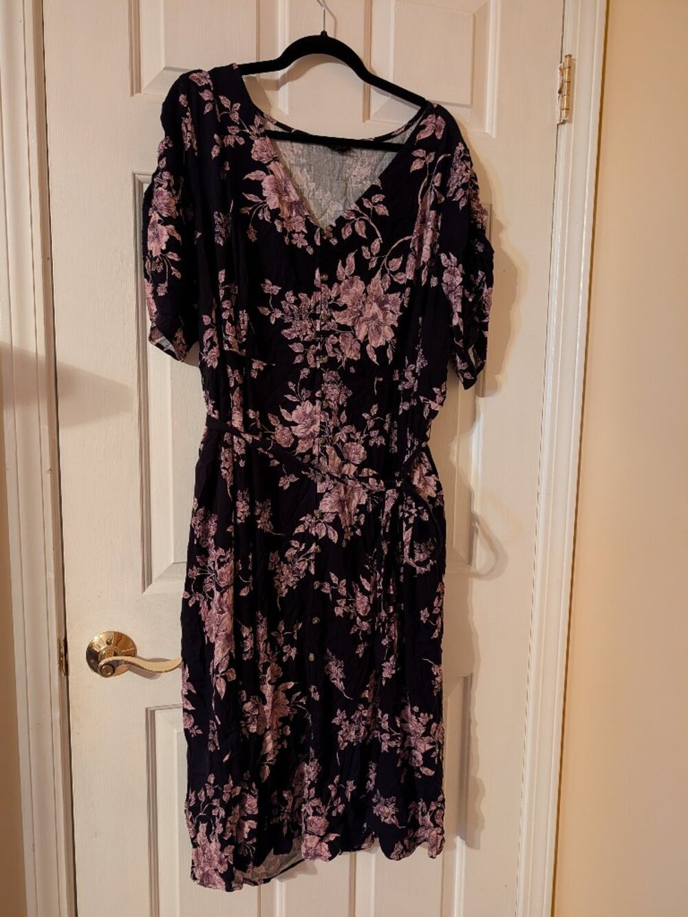 Torrid Floral Dress Button Up and Waist Tie ~ 3/3X/22-24 ~ New w/o Tags